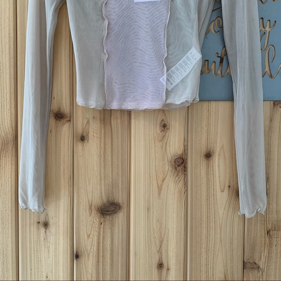 UO Urban Renewal Remnants Pieced Mesh Top - Picture 3 of 5